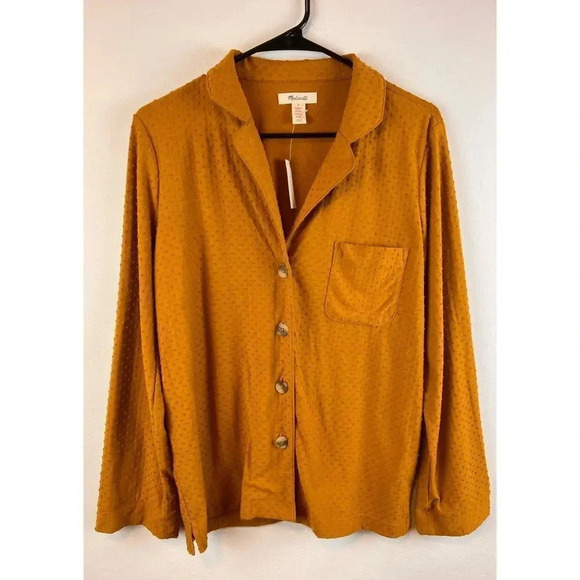 MAdewell Knit Bedtime Long-Sleeve Pajama Top in Clip-dot Size M New - Picture 10 of 16